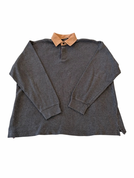 Brooks Brothers Other - Brooks Brothers Knit Polo Sweater Men’s Medium Gray Tan Collared Pullover Cotton